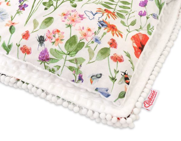 Set: Double-sided blanket minky + pillow- Meadow - Image 2