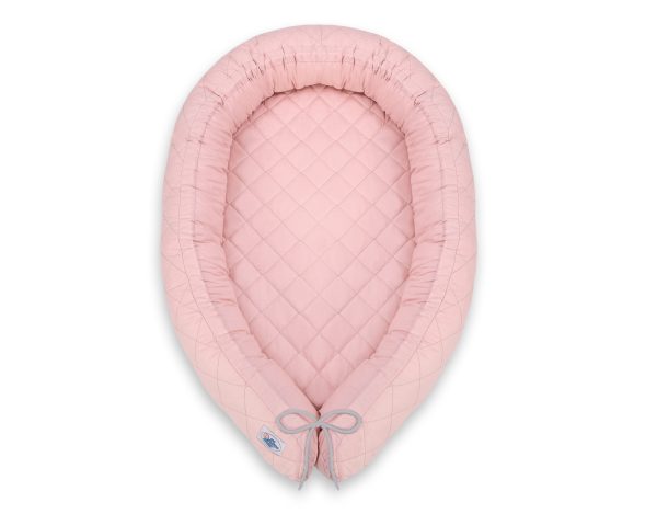2-in-1 - Baby nest quilted - snake pillow bumper - pastel pink - Image 6