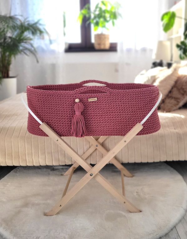 Moses basket BOHO Handmade cotton with mattress - blossom - Image 2