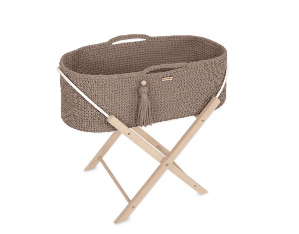 Moses basket BOHO Handmade with stand - sand - Image 7