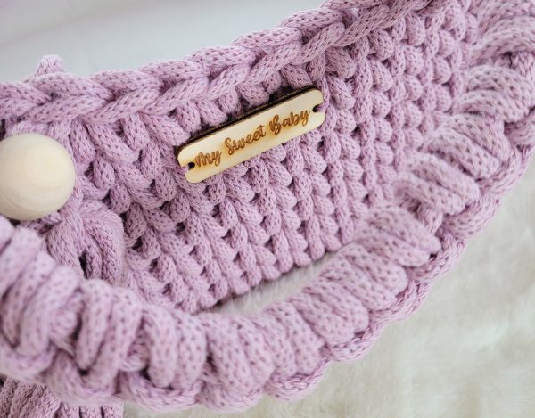 Moses basket BOHO cotton - doll carrier - lavender - Image 3
