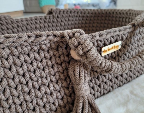 Moses basket BOHO cotton - doll carrier - mocca - Image 2