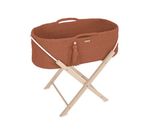 Moses basket BOHO Handmade with stand - terracotta - Image 2