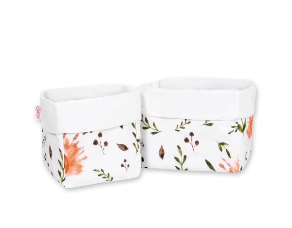 Set of 2 storage baskets - white squirrel