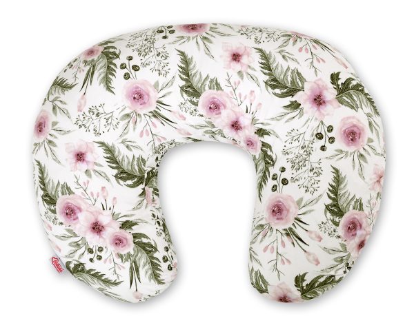 Feeding pillow - peony flower pink