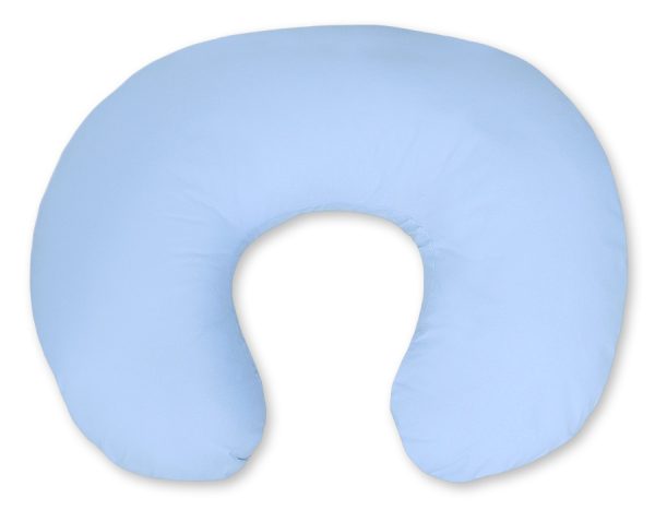 Breastfeeding Pillow Nursing Croissant Pillow, removable, Hands-Free Feeding- blue