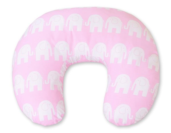 Feeding pillow- Elephants pink