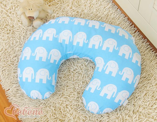 Feeding pillow- Elephants blue - Image 5