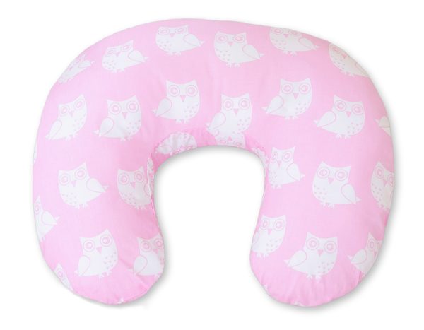 Feeding pillow - Owls pink