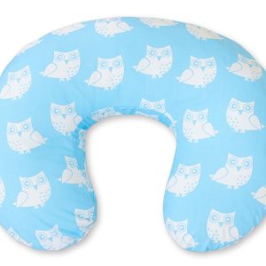 Feeding pillow- Owls blue