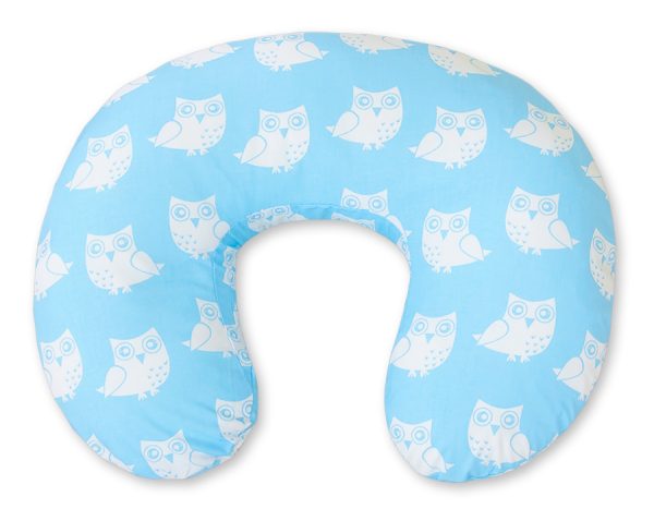 Feeding pillow- Owls blue