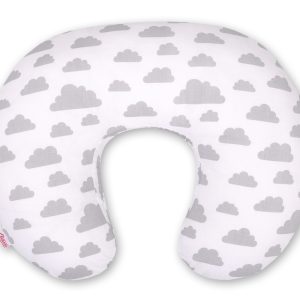 Feeding pillow - clouds gray