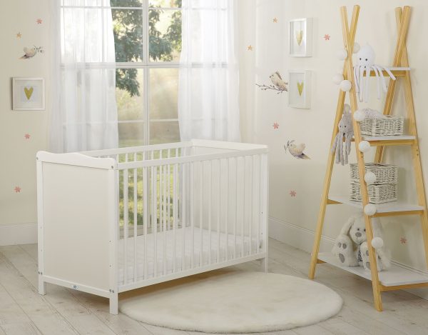 Wooden white baby cot  120x60cm Matteo - Image 2