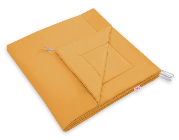 Teepee tent for kids + playmat + pillows + decorative feathers - honey yellow - Image 2