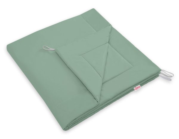 Teepee tent for kids + playmat + pillows + decorative feathers - pastel green - Image 2