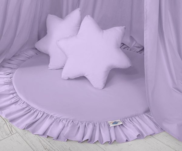 Set: Hanging baldachin for children's room cotton + Floor play mat- lila - Image 4