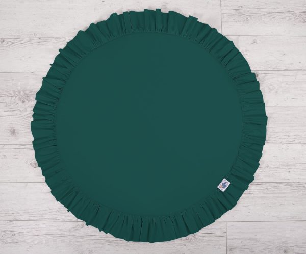 Set: Hanging baldachin for children's room cotton + Floor play mat- bottle green - Image 3
