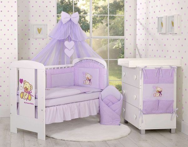 Baby nest - Bear with bow lilac - Image 2