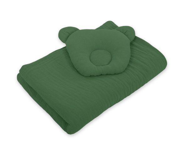 Duvet with pillow Teddy MUSLIN - 2pcs set - green of the forest - Image 2