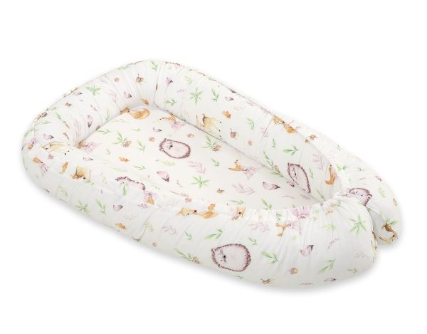 Baby nest double-sided Premium Cocoon for infants BOBONO- forest softness - Image 3