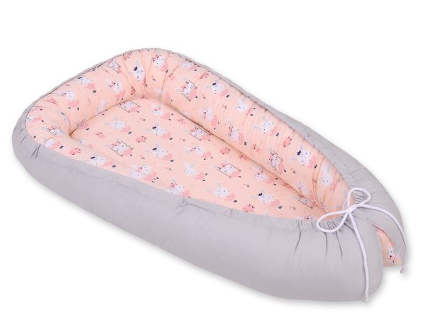 Baby nest double-sided Premium Cocoon for infants BOBONO- ballerinas pink - Image 6
