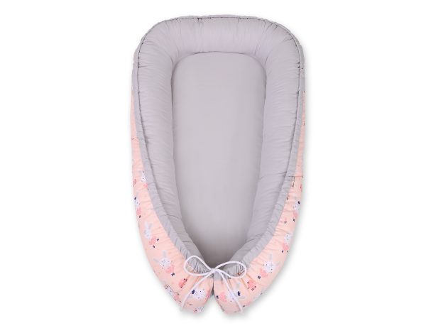Baby nest double-sided Premium Cocoon for infants BOBONO- ballerinas pink - Image 3