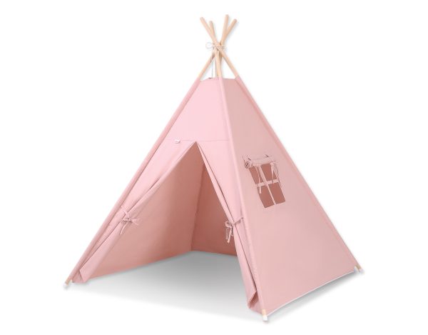 Teepee tent for kids + decorative feathers - pastel pink - Image 2