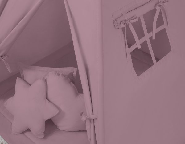 Teepee tent for kids + decorative feathers - pastel violet - Image 5