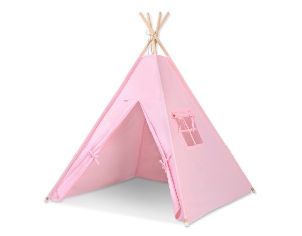 Teepee tent for kids + decorative feathers - pink - Image 2
