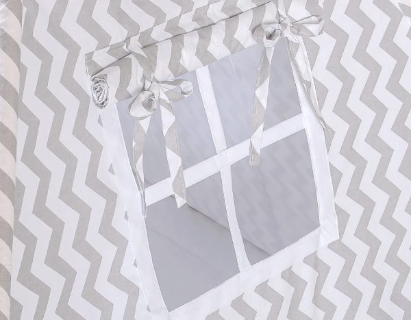 Teepee tent for kids + decorative feathers - Chevron grey - Image 3