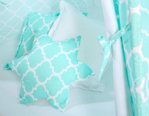 Teepee tent for kids + decorative feathers - Marocco mint - Image 4