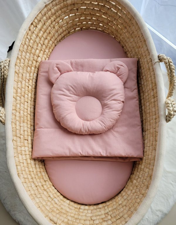 Blanket with pillow - 2pcs set - pastel pink - Image 6