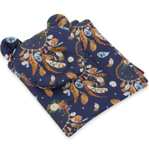 Duvet with pillow Teddy - 2pcs set - dream catchers dark blue