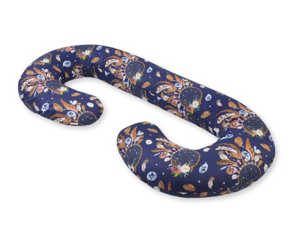 Maternity Support Pillow C - dream catchers dark blue