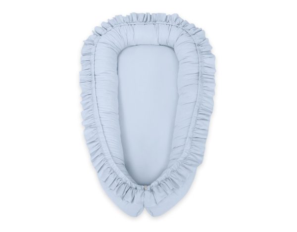 Baby nest Premium Cocoon for infants with a ruffle MY SWEET BABY- blue - Image 3