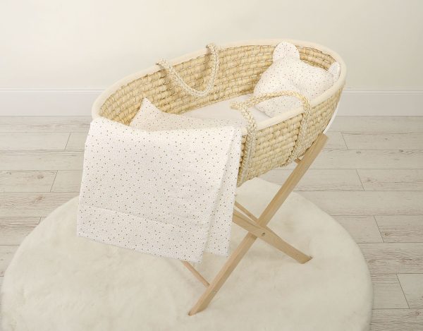 Duvet with pillow Teddy - 2pcs set - mini gold stars - Image 4