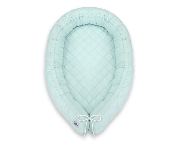 2-in-1 - Baby nest quilted - snake pillow bumper - mint - Image 6