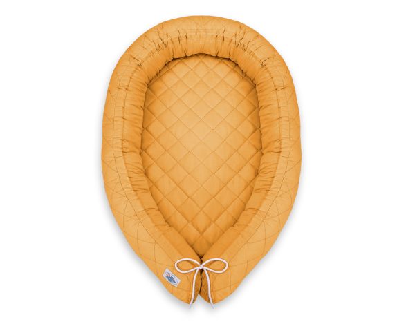 2-in-1 - Baby nest quilted - snake pillow bumper - honey yellow - Image 6