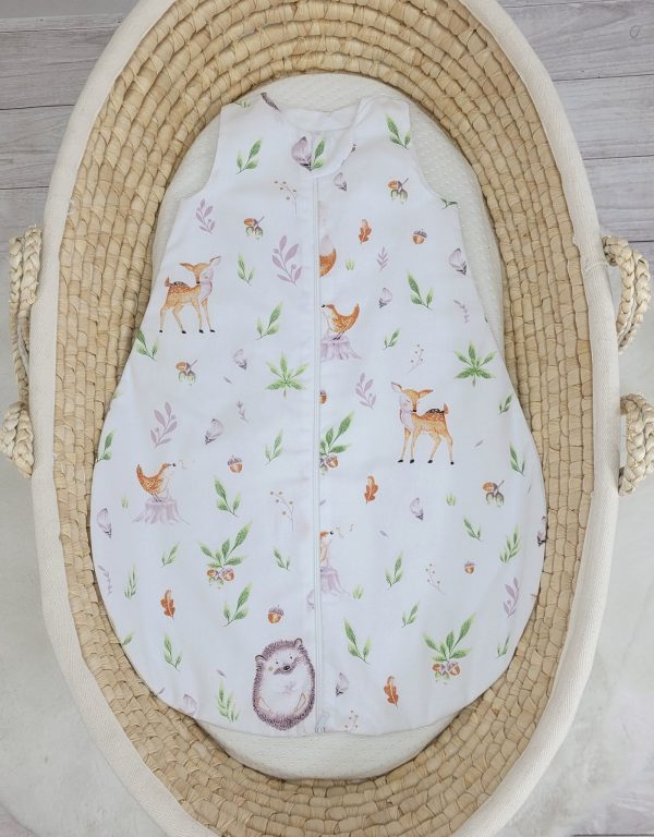 Cotton baby sleeping bag S 0-6 months for summer TOG 1.0 - forest softness - Image 2