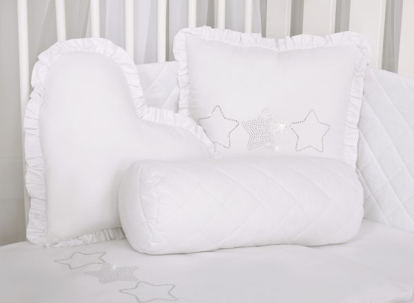 Decorative pillow with application - white - Image 2