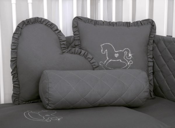 Decorative pillow with application - anthracite - Image 2