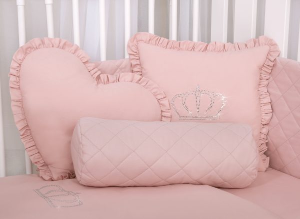 Decorative pillow with application - pastel pink - Image 2