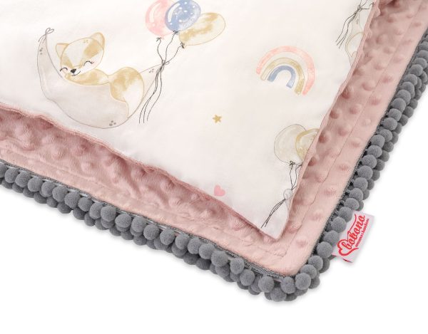 Set: Double-sided blanket minky + pillow- Balloons 1 - Image 2