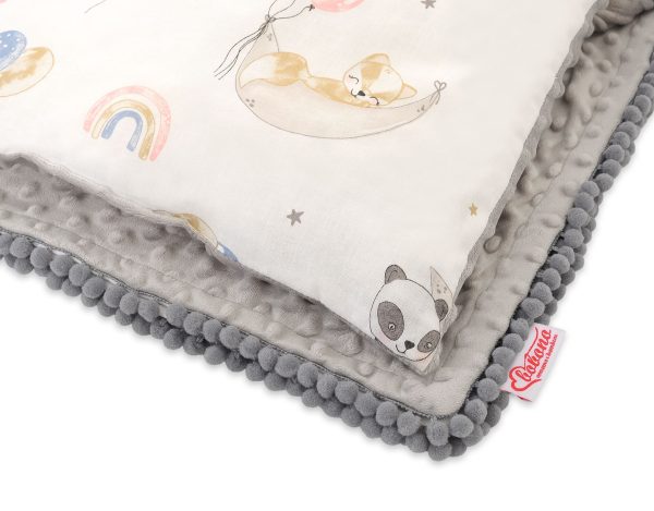 Set: Double-sided blanket minky + pillow- Balloons 2 - Image 2