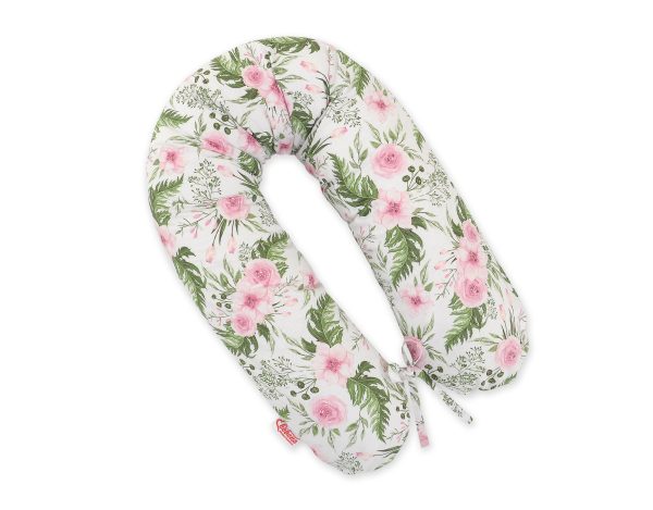 Pregnancy pillow- Longer- Pink peonies