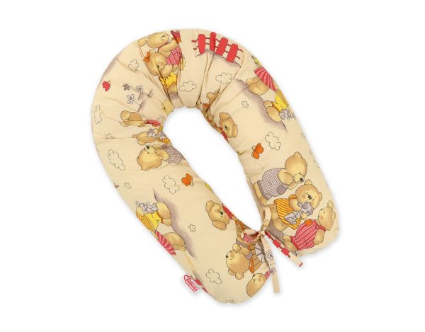 Pregnancy pillow- Longer- Teddies on beige