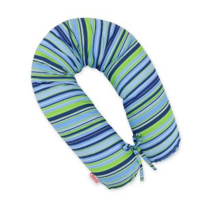 Pregnancy pillow- Longer- Dark blue strips