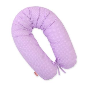 Multifunctional pregnancy pillow Longer - Lilac polka dots