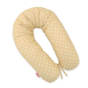 Multifunctional pregnancy pillow Longer - White polka dots on beige