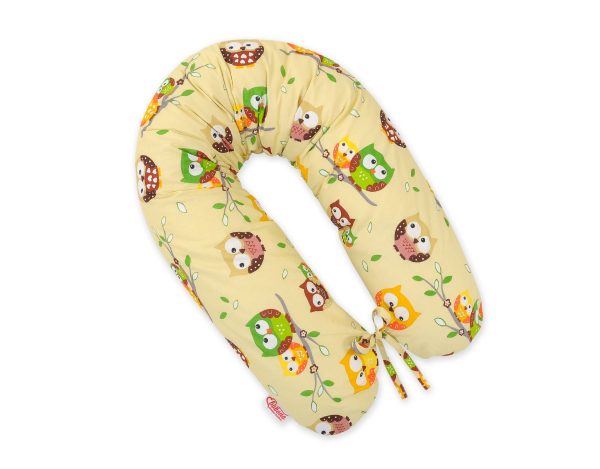 Multifunctional pregnancy pillow Longer - Owls on cream